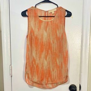 Michael Kors Sleeveless Top, Gold Decor Neckline